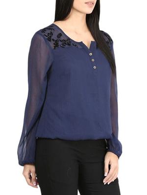 solid navy blue top - 11673477 - Standard Image - 2