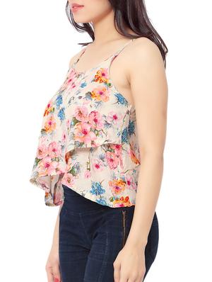 pink rayon crop top - 11678803 - Standard Image - 2