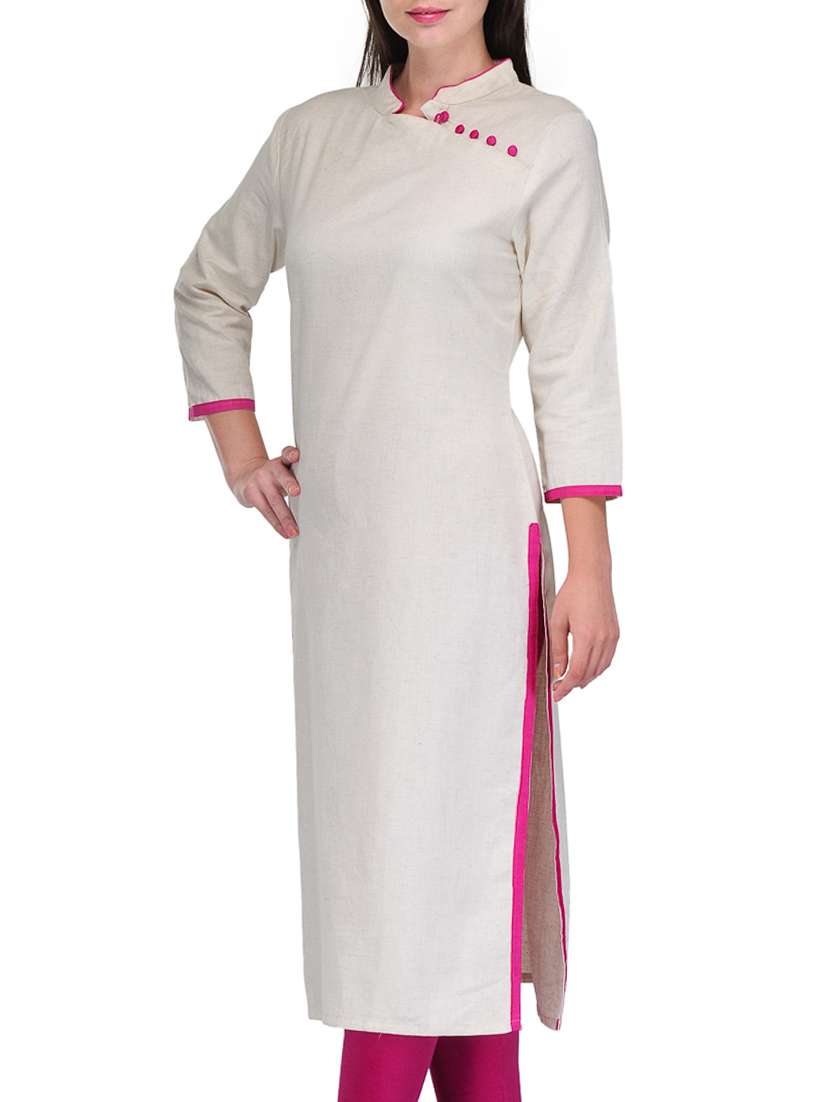 Buy Quarter Sleeves Cotton Kurta for Women from Tulsattva for ₹443 at