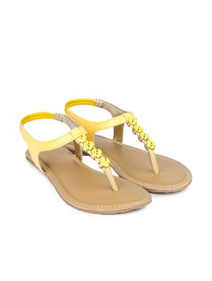 yellow embellished sandal - 11696520 - Standard Image - 2