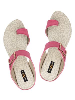 pink suede one toe sandals - 11697055 - Standard Image - 2