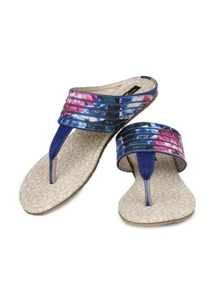 blue suede toe separator sandals - 11697056 - Standard Image - 5