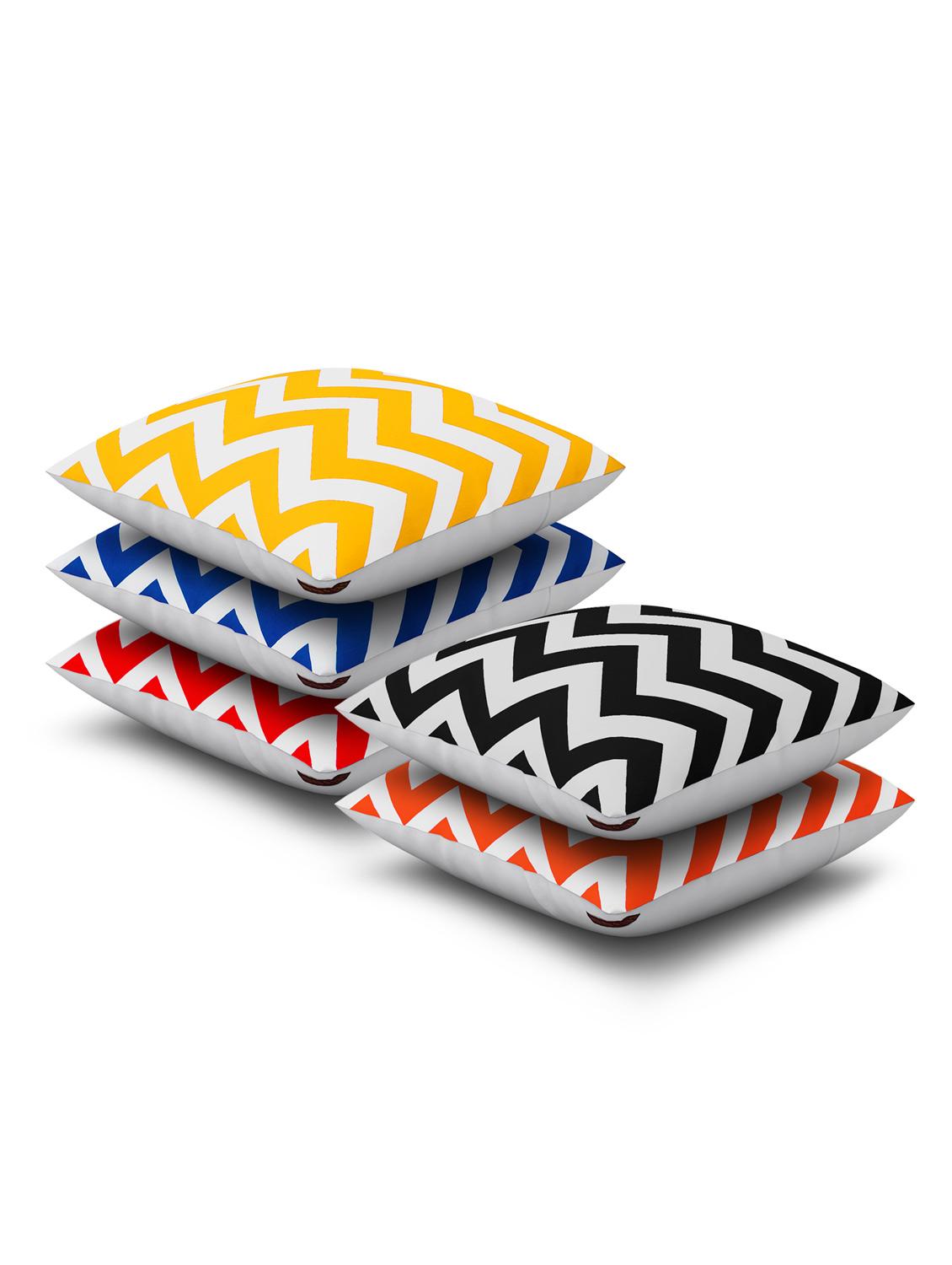 multi colored cotton set of 5 cushion covers - 11697418 - Zoom Image - 2