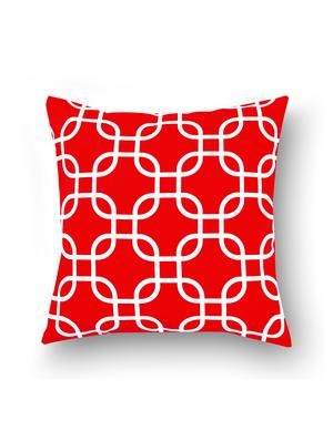 red cotton set of 3 cushion covers - 11697425 - Standard Image - 5