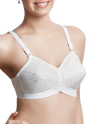 white cotton regular bra - 11720636 - Standard Image - 2