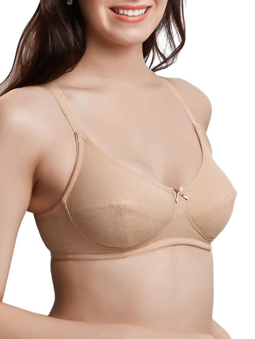 beige cotton regular bra - 11720658 - Zoom Image - 2