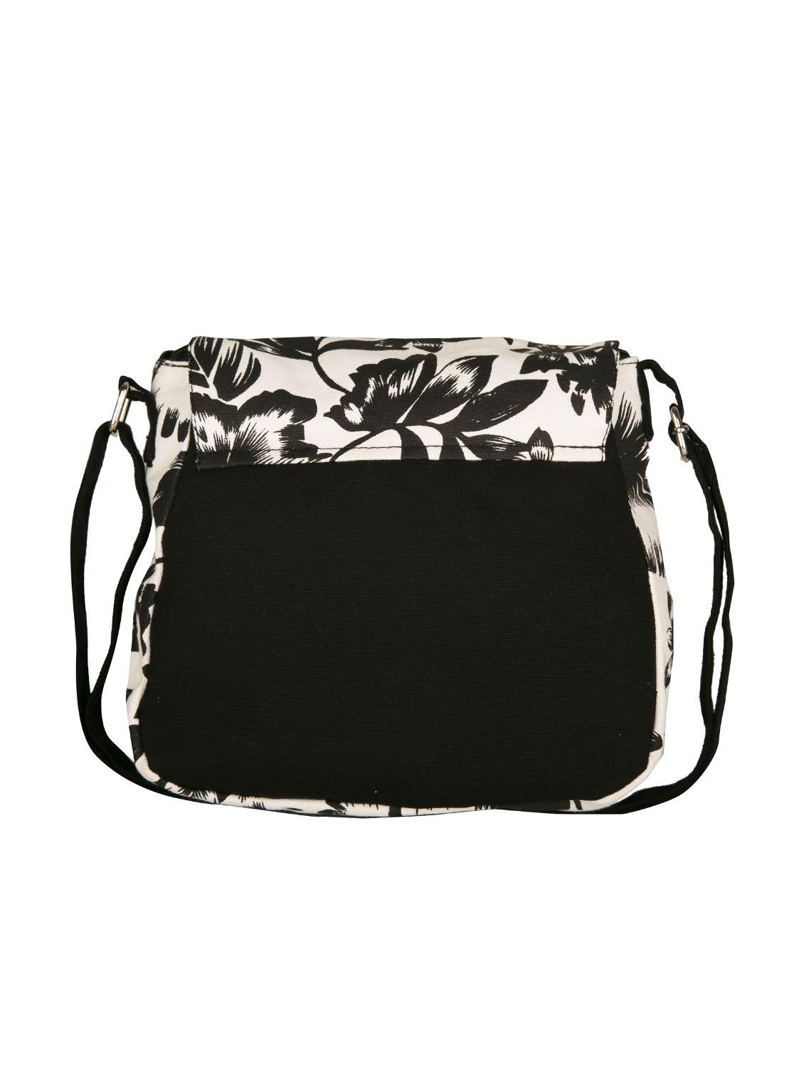 black floral printed canvas sling bag - 11734763 - Zoom Image - 2