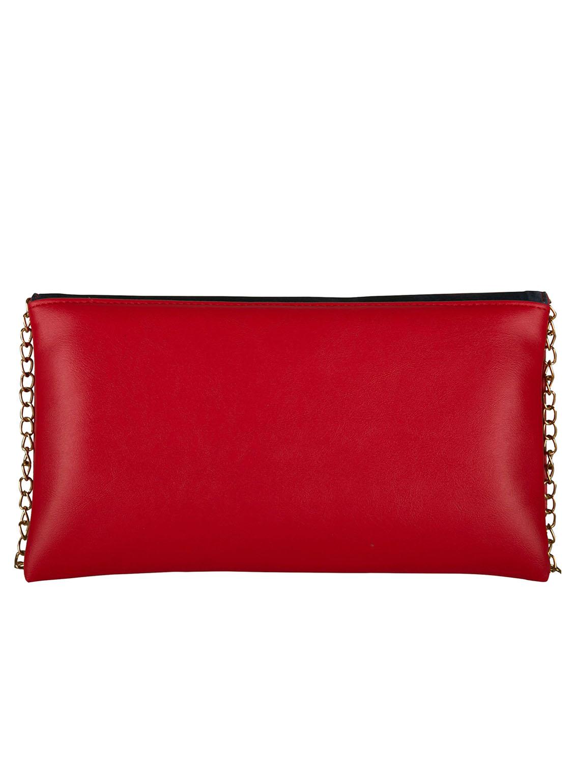 red leatherette printed clutch - 11734918 - Zoom Image - 2