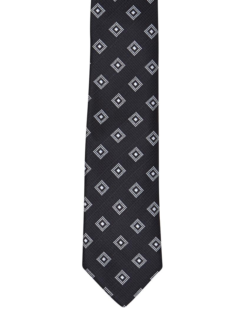 Black textured microfibre neck tie - 11740202 - Zoom Image - 2