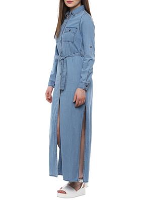 solid light blue denim dress - 11741497 - Standard Image - 2