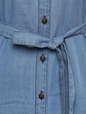 solid light blue denim dress - 11741497 - Standard Image - 5