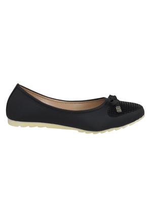 black fabric slip on ballerina - 11748278 - Standard Image - 2
