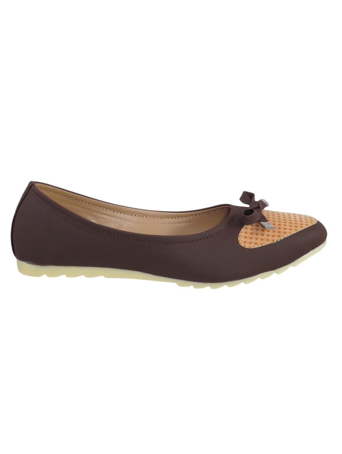 brown fabric slip on ballerina - 11748279 - Zoom Image - 2