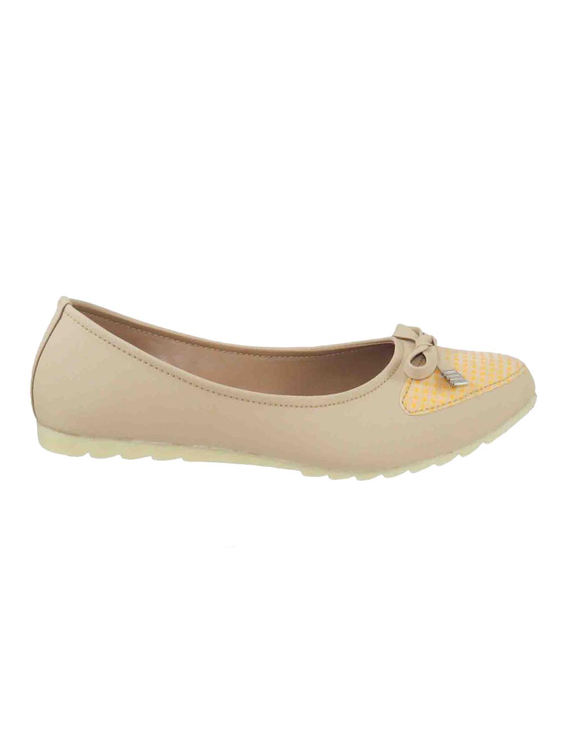 beige fabric slip on ballerina - 11748280 - Zoom Image - 2