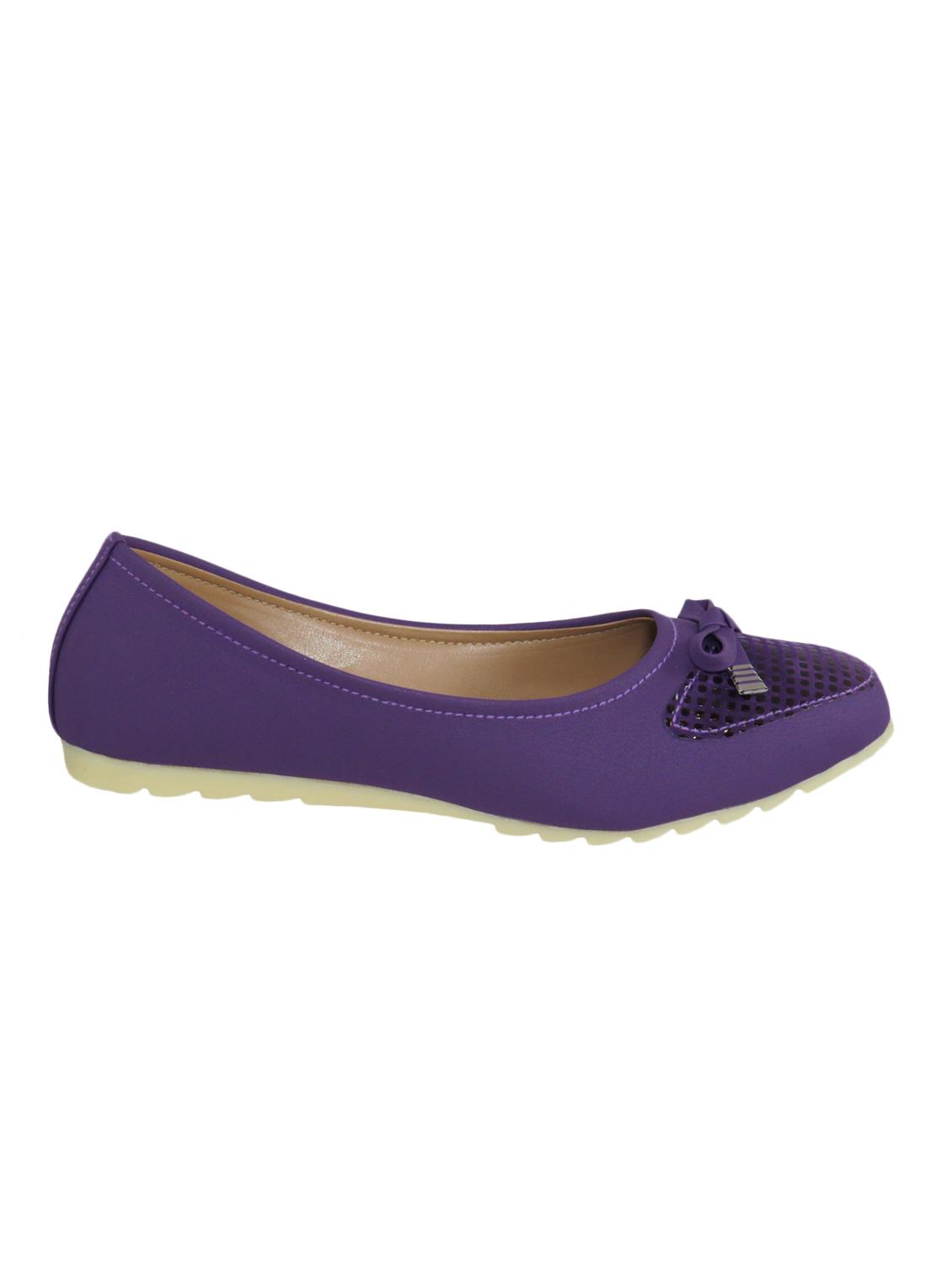 purple fabric slip on ballerina - 11748282 - Zoom Image - 2