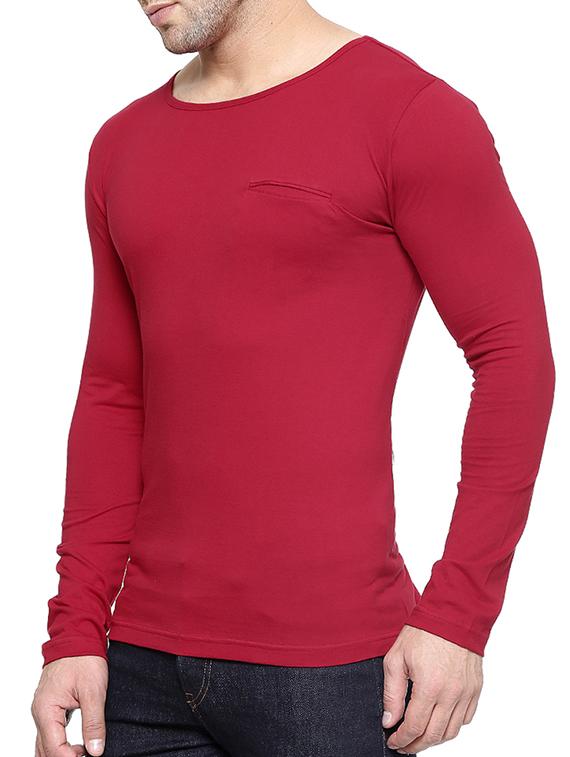 solid red cotton t-shirt - 11756289 - Zoom Image - 2