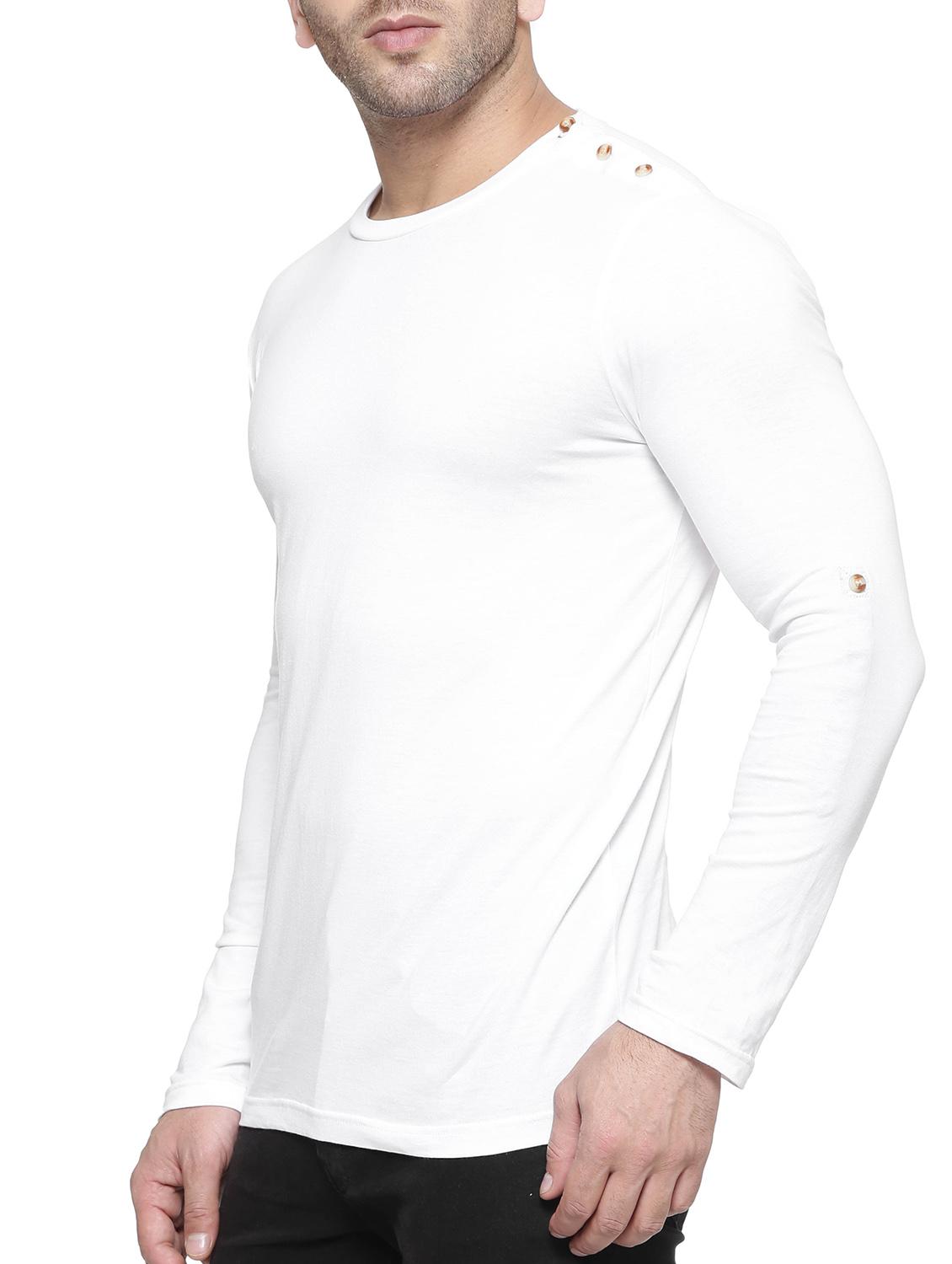 solid white cotton t-shirt - 11756312 - Zoom Image - 2