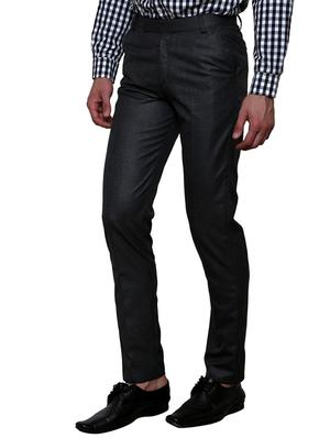 black polyester flat front trousers formal - 11764057 - Standard Image - 2
