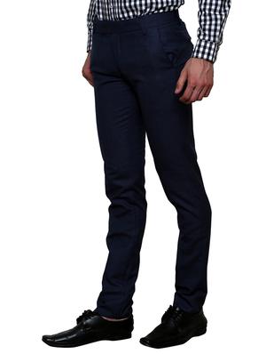 blue polyester flat front trousers formal - 11764058 - Standard Image - 2