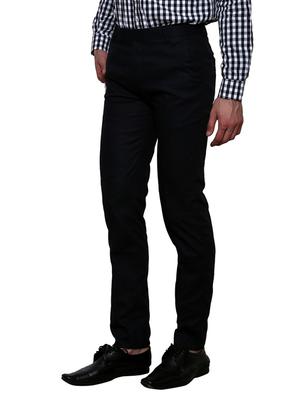 black linen flat front trousers formal - 11764064 - Standard Image - 2