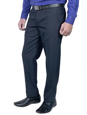 navy blue 100% viscose flat front trousers formal - 11764080 - Standard Image - 2