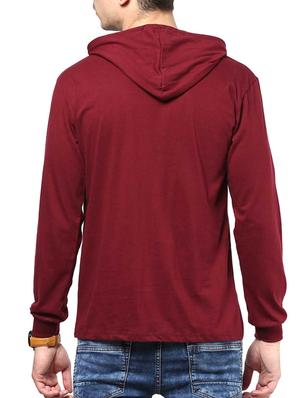 solid maroon cotton t-shirt - 11781710 - Standard Image - 2