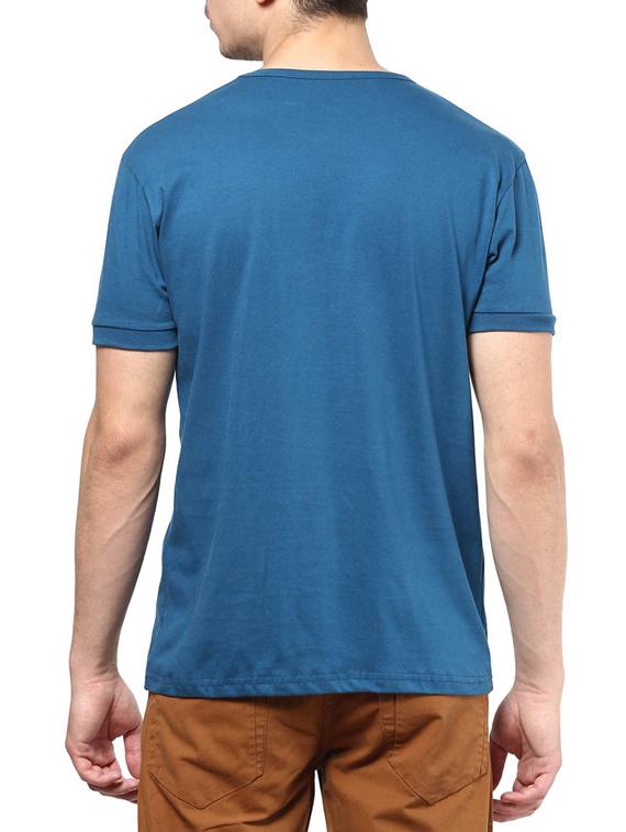 solid blue cotton t-shirt - 11781718 - Zoom Image - 2
