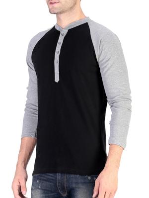 black cotton raglan t-shirt - 11788132 - Standard Image - 2