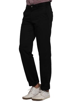 black cotton chinos casual trousers - 11789020 - Standard Image - 2