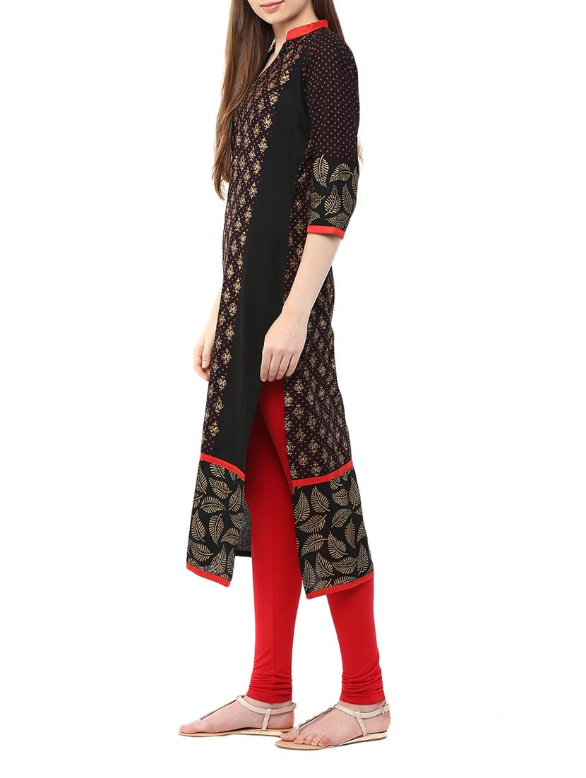 block print straight kurta - 11789244 - Zoom Image - 2