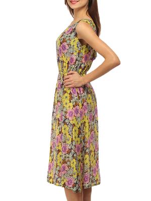 gathered detail floral maxi dress - 11820891 - Standard Image - 2