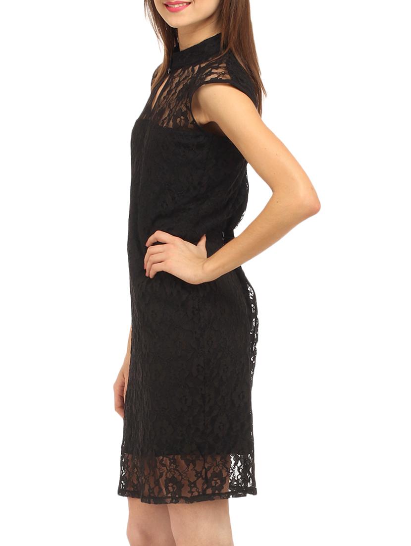 keyhole neck laced sheath dress - 11820893 - Zoom Image - 2