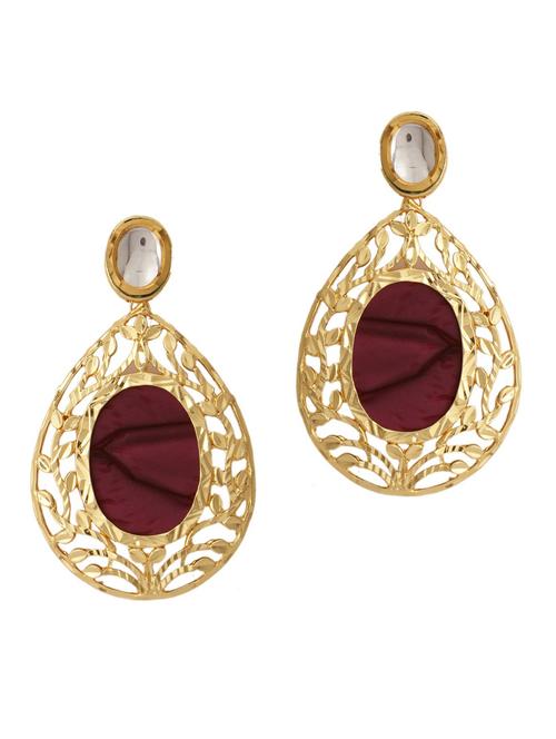 purple copper drop earrings - 11826831 - Very Small Image - 1