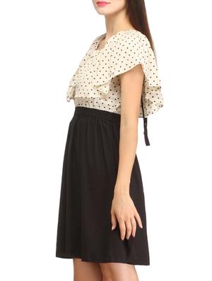 beige printed dress - 11833030 - Standard Image - 2