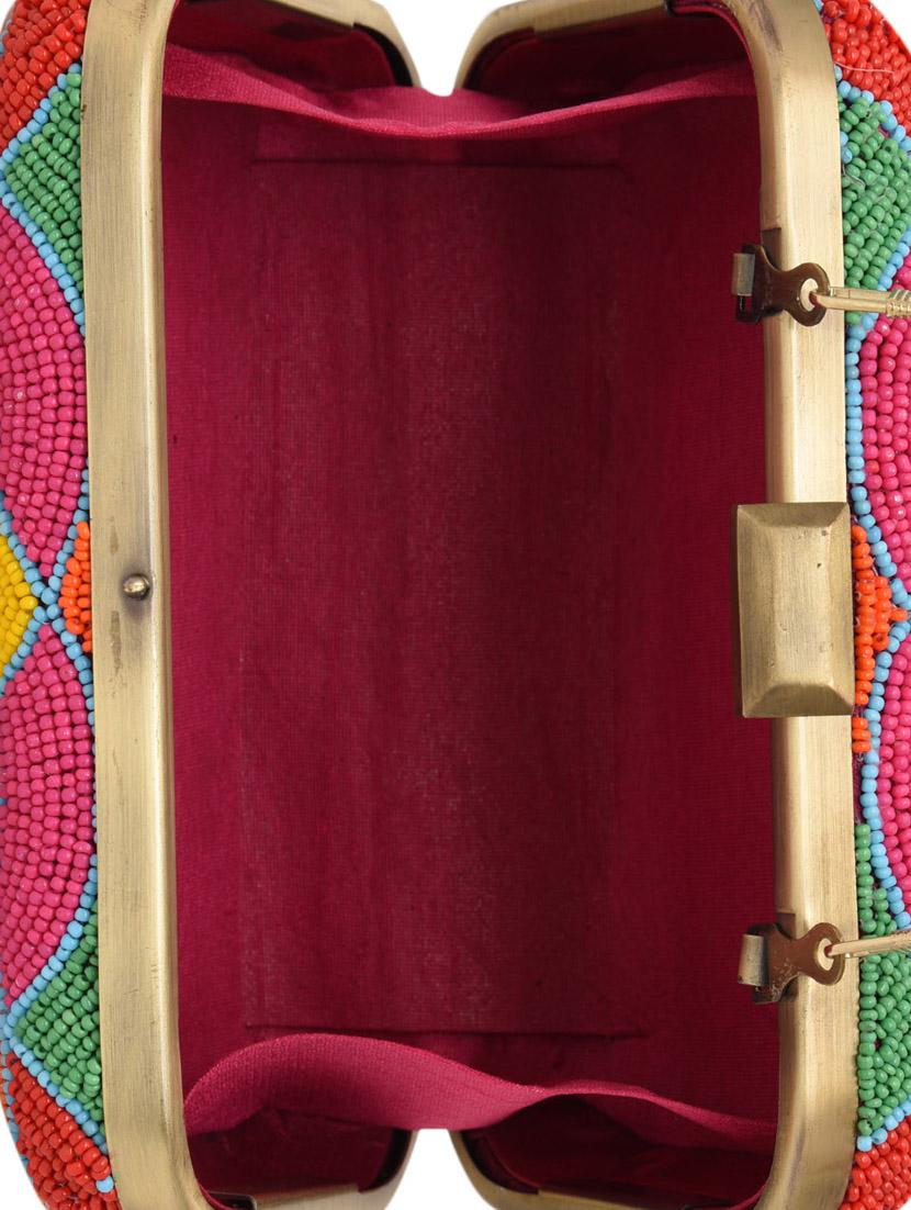 multicolored beaded box clutch - 1185987 - Zoom Image - 2