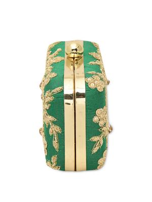 green embellished polyester box clutch - 1185998 - Standard Image - 5
