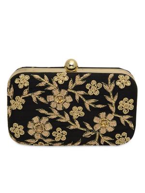 black embellished polyester box clutch - 1185999 - Standard Image - 2