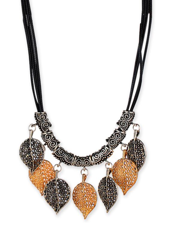 Black Metal Choker Necklace - By
