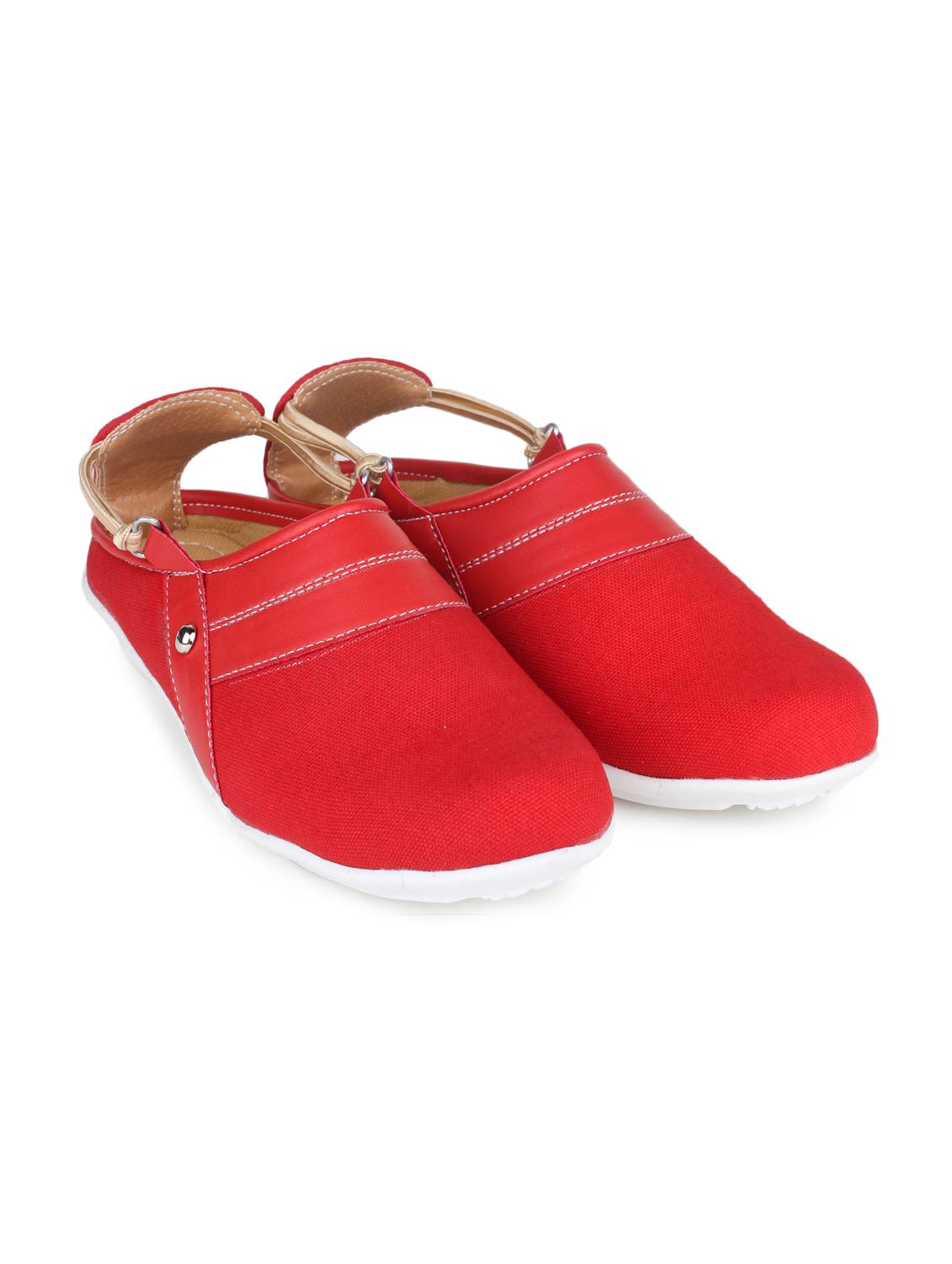 red canvas slip on casual shoes - 11866265 - Zoom Image - 2