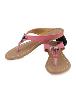 pink suede toe separator sandals - 11869339 - Standard Image - 2