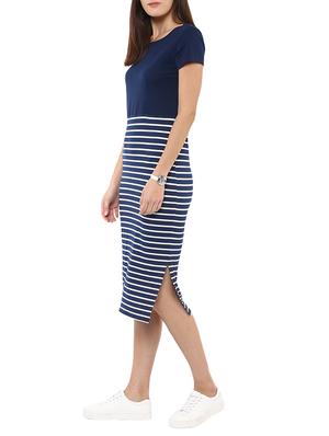 navy blue striped dress - 11870335 - Standard Image - 2
