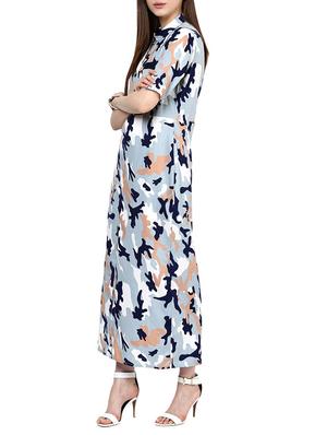 button up front slit maxi dress - 11870342 - Standard Image - 2