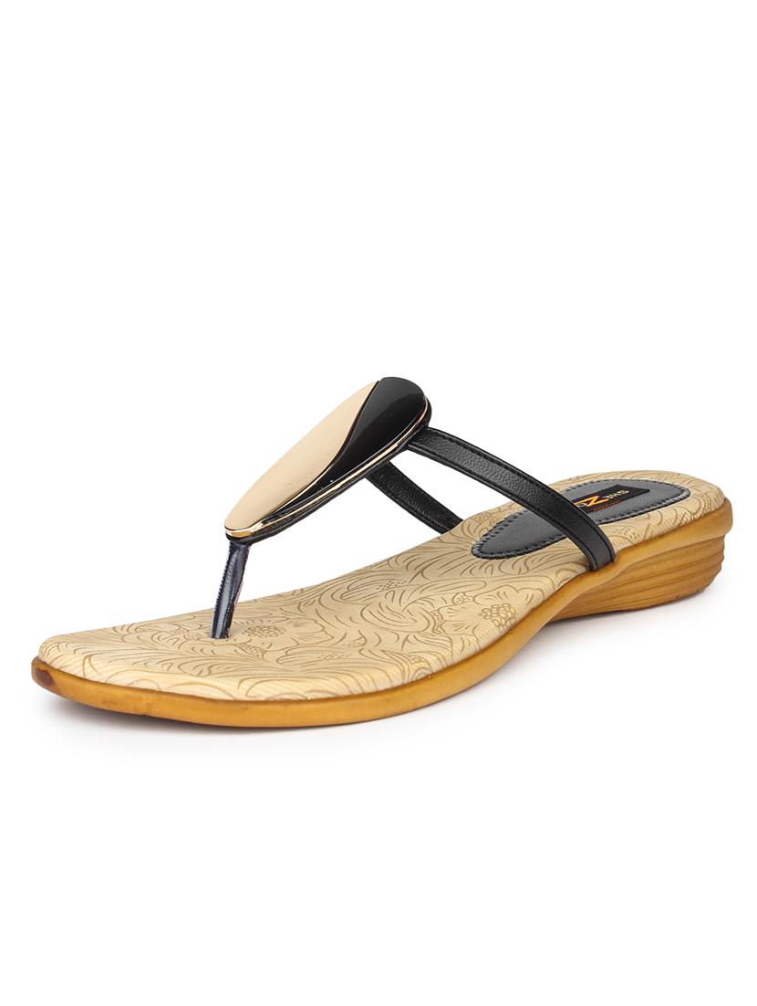 black suede toe separator sandals - 11875965 - Zoom Image - 2