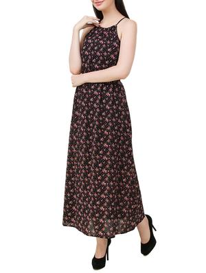 black floral printed cotton maxi dress - 11876835 - Standard Image - 2