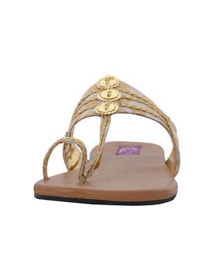 cream brocade ethnic flats - 11902023 - Standard Image - 2