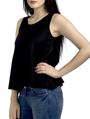 black viscose regular top - 11910651 - Standard Image - 2