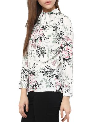 white floral printed crepe top - 11913568 - Standard Image - 2