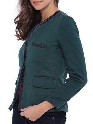 dark green cotton blazer - 11943903 - Standard Image - 2