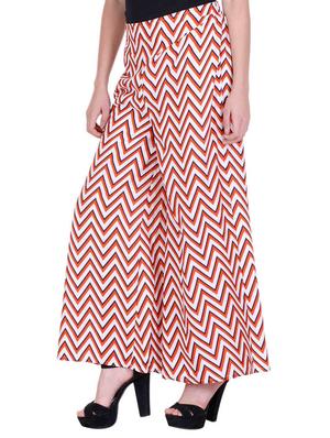orange crepe palazzo - 11946704 - Standard Image - 2