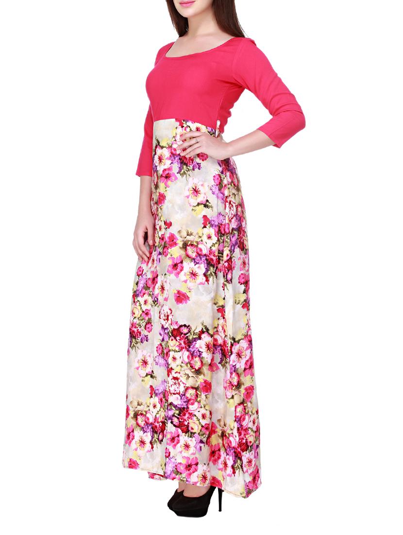 long sleeved floral maxi dress - 11949672 - Zoom Image - 2